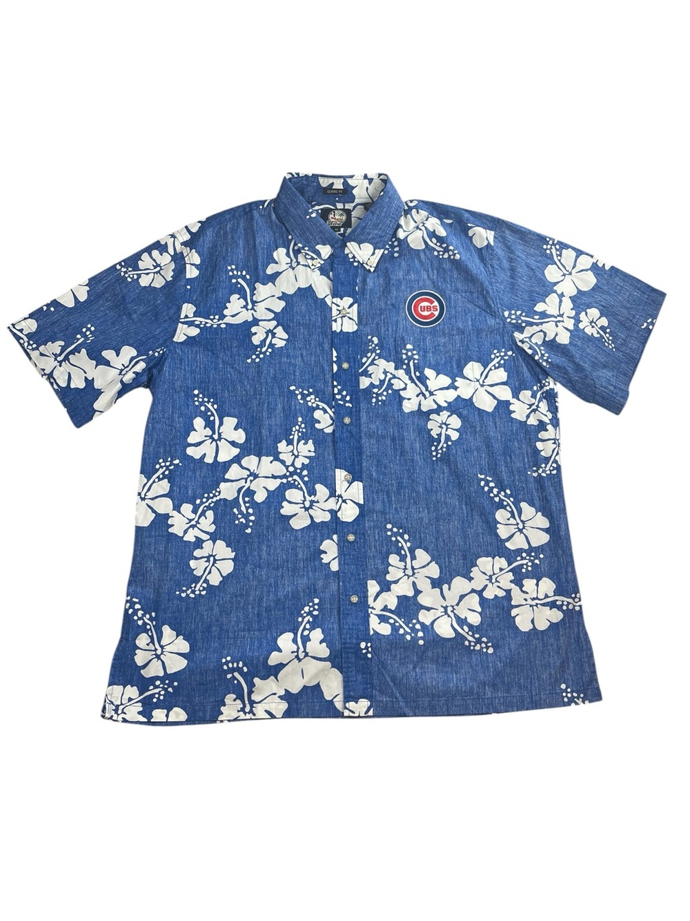 Reyn Spooner Chicago Cubs 50th State Hawaiian Shirt Size XL NWT MLB Aloha Blue